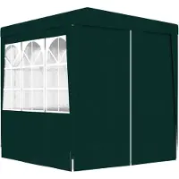 Syfax Tente de réception avec parois latérales 2x2 m Vert 90 g/m²