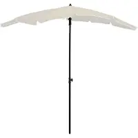 Syfax Parasol de jardin avec mât 200x130 cm sable