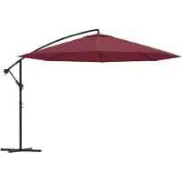 Syfax Parasol de jardin en porte-à-faux et poteau en aluminium