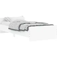 Syfax Cadre de lit sans matelas blanc 90x200 cm bois d'ingénierie