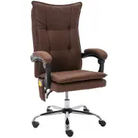 Syfax Chaise de bureau de massage Marron Tissu