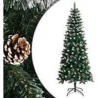 Syfax Sapin de Noël artificiel avec support Vert 180 cm PVC