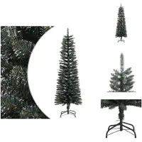 vidaXL Sapin de Noël artificiel avec support Svelte vert 150 cm PVC - Sapins de Noël