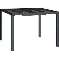 Syfax Table de jardin anthracite 100x100x72 cm acier
