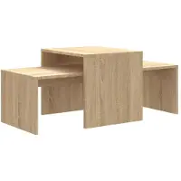 Syfax Ensemble de tables basses Chêne sonoma bois d’ingénierie