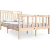 vidaXL Lit en bois massif 140x200 cm