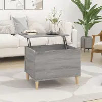 vidaXL Table basse Gris Sonoma 60x44,5x45 cm Bois composite - Table basse - Tables basses - Table d'appoint - Table de salon