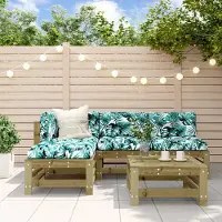 Prolenta Maison Exclusive - Ensemble de salon de jardin 5 pièces en bois de pin imprégné