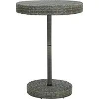 Syfax Table de jardin Gris 75,5x106 cm Résine tressée