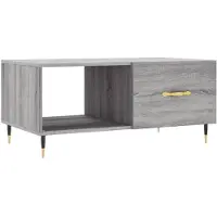 Syfax Table basse sonoma gris 90x50x40 cm bois d'ingénierie