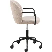 Ebuy24 Patricia chaise de bureau bouclé beige.