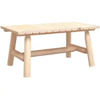 Syfax Table basse 90x50x41 cm bois massif d'épicéa