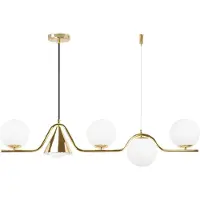 Toolight Lampe Suspendue APP1662-5CP Gold