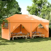 Prolenta Maison Exclusive - Tente de réception pliable Pop-Up avec 4 panneaux latéraux, orange