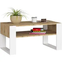 Akord Table Basse Domi Chêne Artisan/Blanc 92X53X45