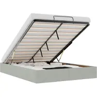 vidaXL Lit ottoman sans matelas gris clair 140x200 cm velours