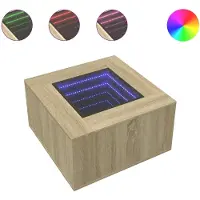 Syfax Table basse avec LED chêne sonoma 60x60x40 cm bois d'ingénierie