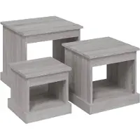 Syfax Tables basses 3 pcs sonoma gris bois d'ingénierie