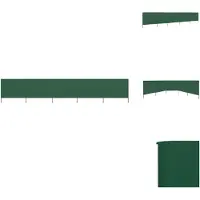 vidaXL Tissu brise-vent 5 pièces 600 x 160 cm Vert - Parasols & Ecrans solaires