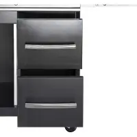 All'Grill Système de tiroirs à droite p. Modular CHEF L -black- 2 tiroirs chacun 36,5 x 28,5 x 48 cm incl. poignée et Soft Close (dimensions extérieures)