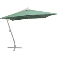 Syfax Parasol suspendu avec poteau en aluminium 300x300 cm vert