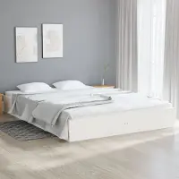 Prolenta Maison Exclusive - Lit en bois massif blanc 140x200 cm