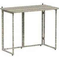 vidaXL Table de jardin pliante gris clair 90x51x75 cm Poly rotin