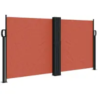 Syfax Auvent latéral rétractable terre cuite 120x600 cm