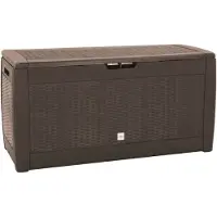 vidaXL Coffre de jardin Marron 119x48x60 cm Polypropylène - Boîte de rangement - Boîtes de rangement - Coffre à outils