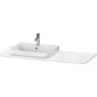 Duravit Console Happy D.2 Plus, 1300x550 mm, 1 découpe à gauche, pour meuble sous-lavabo HP4942, HP4962, HP4972, HP031KL3939
