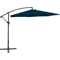The Living Store Parasol à bras libre 3 m bleu