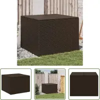 The Living Store Coffre de jardin marron 291L Poly Rattan