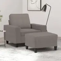 Prolenta Maison Exclusive - Fauteuil avec repose-pieds Taupe 60 cm en tissu