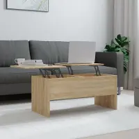 vidaXL Table basse pratique Chêne Sonoma 102x50,5x46,5 cm Bois composite - Tables basses ,meubles design 5878962 1parcel