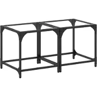 Syfax Tables basses avec dessus en verre transparent 2 pcs acier