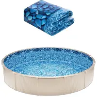 Vevor bâche de piscine ronde, diamètre 732x147 cm, bâche en vinyle à recouvrement, résistante à l'usure, pour piscines hors-sol de 54" de hauteur de paroi