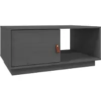 Syfax Table basse Gris 80x50x35,5 cm Bois massif de pin