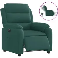 Syfax Fauteuil inclinable électrique Vert foncé Tissu