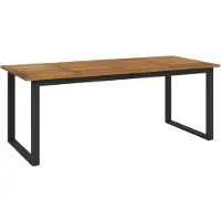 Syfax Table de jardin et pieds en forme de U 200x90x75 cm bois acacia