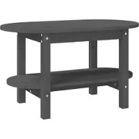 Syfax Table basse Gris 80x45x45 cm Bois massif de pin