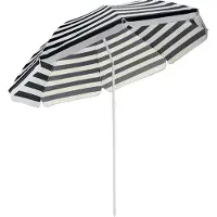 Outtec Parasol réglable en hauteur, parasol de jardin, parasol de plage, parasol de marché, parasol de terrasse - Ø200 cm - pour le jardin, la plage, la terrasse