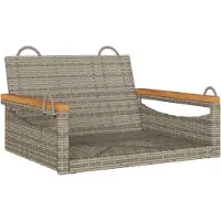 vidaXL Fauteuil suspendu Gris 63x62x40 cm Poly rotin