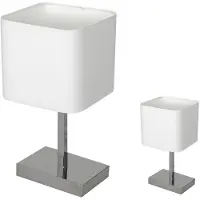 Milagro Lampe de table Napoli White/Chrome 1Xe27 Lampe de chevet
