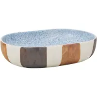Syfax Vasque à poser multicolore ovale 59x40x14 cm céramique