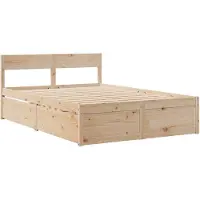 Syfax Cadre de lit sans matelas 140x190 cm bois de pin massif