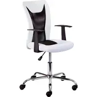 Ebuy24 Dons Chaise de bureau, blanc, noir.
