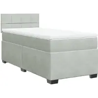 Syfax Sommier à lattes de lit et matelas Gris clair 90x200 cm Velours