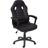 Mendler Chaise de bureau HWC-F59, chaise pivotante, chaise racing et gaming, similicuir noir