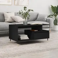 Prolenta Maison Exclusive - Table basse noire 90x49x45 cm Matériau dérivé du bois