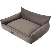 TexCorp Lit orthopédique pour chien JOKER lit chien canapé couchage corbeille matelas lit animal XL 82x63 cm brun velours